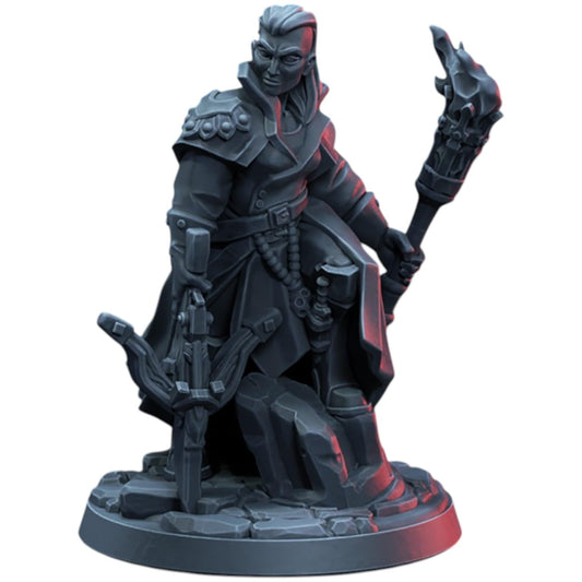 Vampire Hunter Female Fantasy Miniature Statue for Tabletop RPGs, Gothic Dioramas & Collector Displays – 3D Printed in Canada