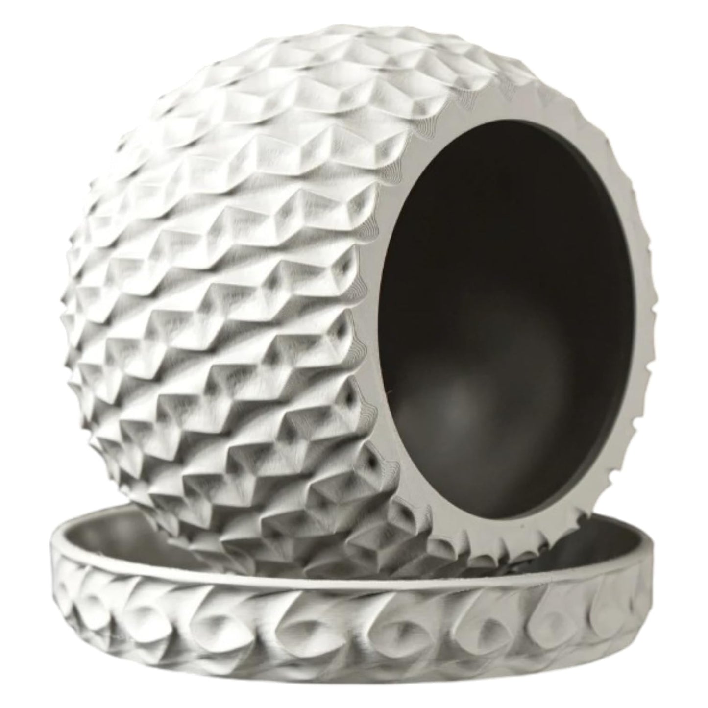 Geometric Hexagon Planter Pot – 3D Textured Indoor Plant Container for Succulents & Modern Decor – 3D Printed in Canada