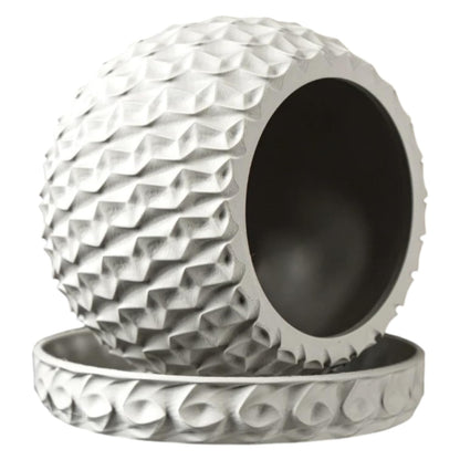 Geometric Hexagon Planter Pot – 3D Textured Indoor Plant Container for Succulents & Modern Decor – 3D Printed in Canada