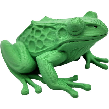Realistic Frog Figurine – Highly Detailed 3D Printed Green Amphibian Model for Garden, Terrarium, or Nature Décor – 3D Printed in Canada