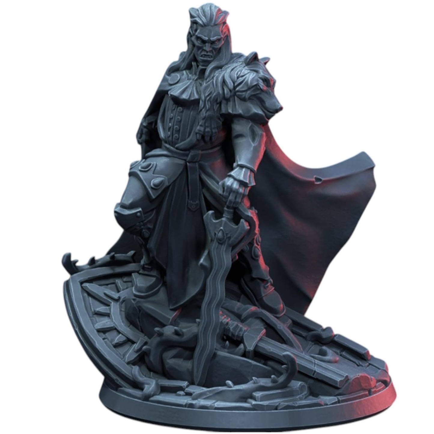 Vampire Lord Fantasy Miniature Statue for Tabletop RPGs, Horror Dioramas & Collector Displays – 3D Printed in Canada