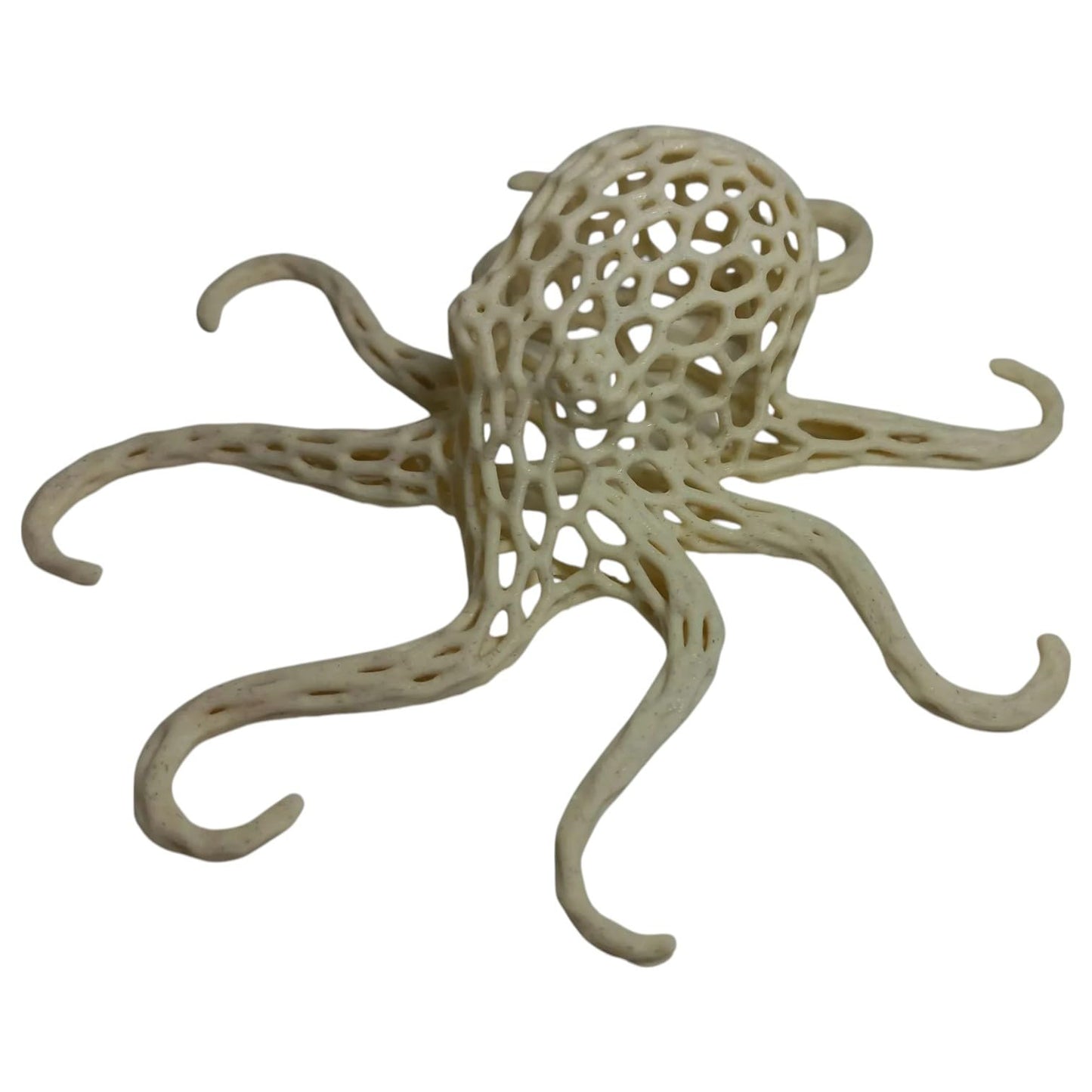 Octopus Voronoi Sculpture – Geometric Tentacle Sea Creature Figurine for Shelf, Desk or Aquarium Decor – 3D Printed in Canada