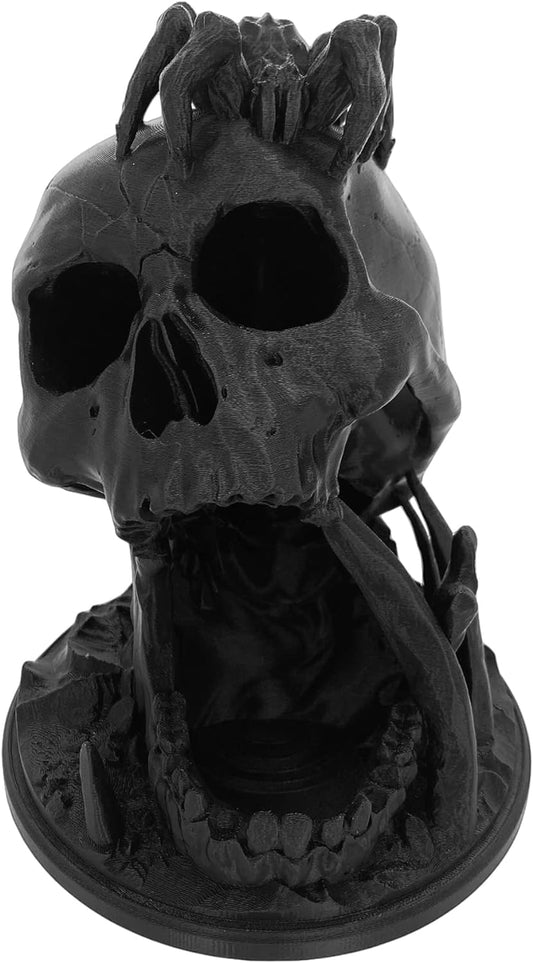 Desert's Kiss Skull Dice Tower – Gothic DnD Dice Roller for RPG, Dungeons and Dragons Accessory, Tabletop Gaming Decor, 6.5" Fantasy Skull – 3D Printed in Canada