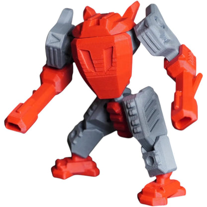 Steel Sentinel – 16-Part DIY Combat Mecha Model Kit with Dual Cannons & Articulated Joints – 3D Printed in Canada