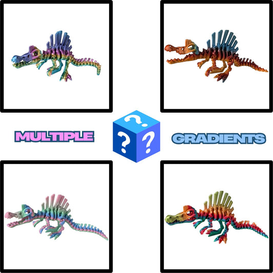 Skeleton Spinosaurus – Articulating Dinosaur Figurine for Teens and Adults – Prehistoric Collectible – 3D Printed in Canada