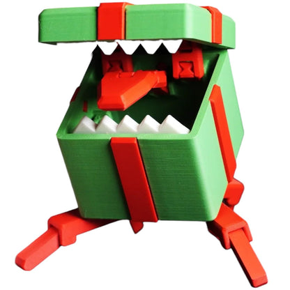 Transforming Giftbox Mimic – DIY Monster Model Kit for Display & Collectors, Articulated Snap-Fit Build with Secret Action Gimmick – 3D Printed in Canada
