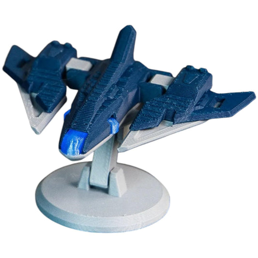 Radiant Light – 7-Part DIY Sci-Fi Spaceship Model Kit with Display Stand, Snap-Fit Build – 3D Printed in Canada