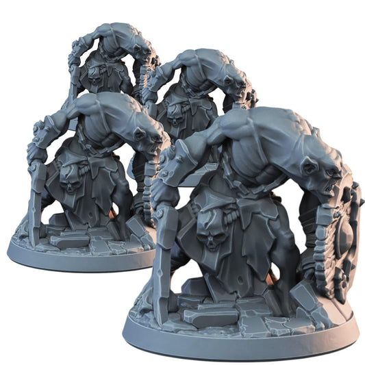 4-Pack Goblin Rogue Miniatures with Daggers for Fantasy RPGs, Skirmish Armies & Painting – 3D Printed in Canada