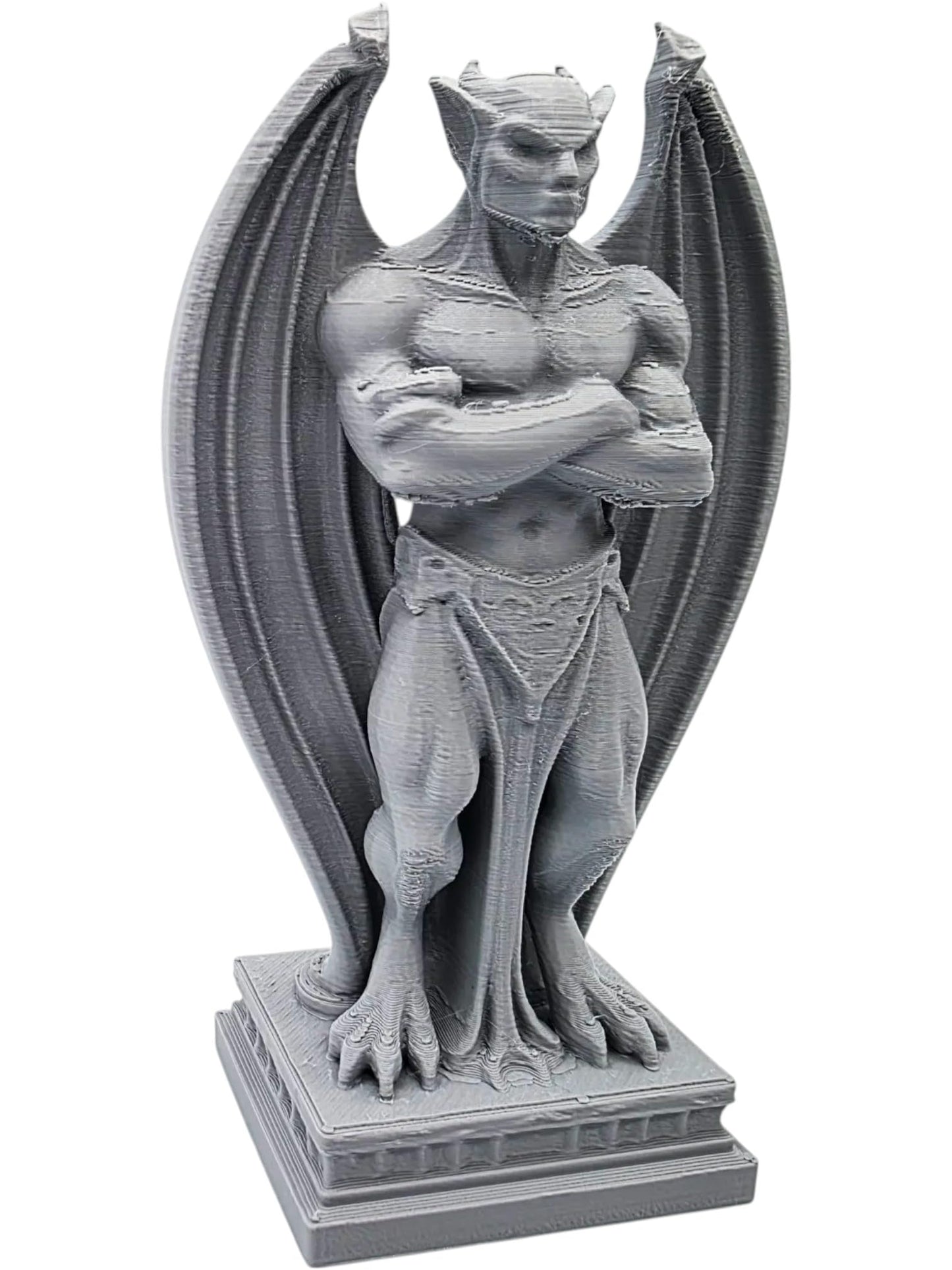 Mythic Gargoyle Defender Figurine – Gothic Fantasy Winged Statue for Shelf or Desk Display – Fierce Medieval Creature Decor – 3D Printed in Canada