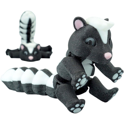Articulated Skunk Fidget Figurine – Flexible Desk Toy & Collectible Animal Model for Teens & Adults – 3D Printed in Canada