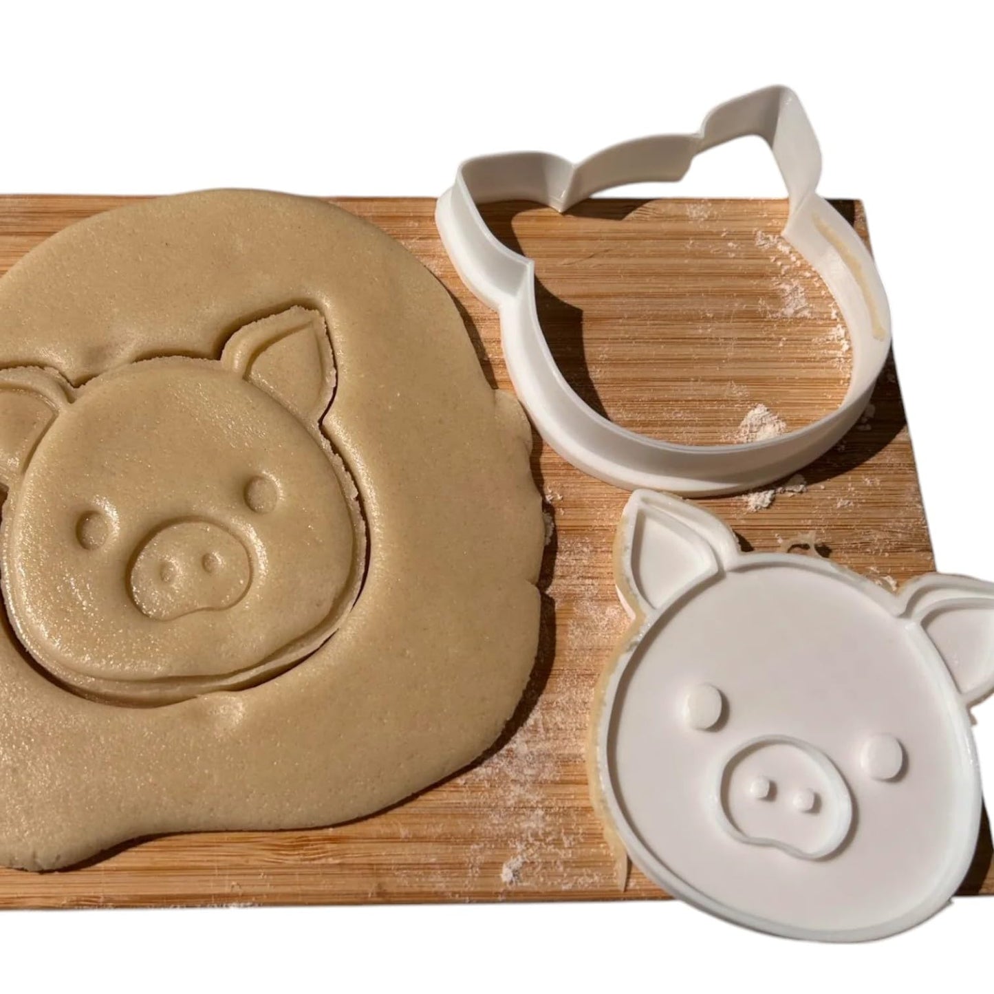 Pig Cookie Cutter Set of 3 Sizes (3" 4" 5") – Farm Animal Fondant & Baking Mold – 3D Printed in Canada