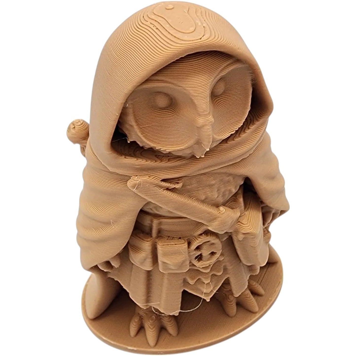 The Thief Owl Figurine – Cloaked Fantasy Owl Rogue with Dagger & Utility Belt – Owls & Dragons Collection – Paintable Miniature for Display or RPG – 3D Printed in Canada