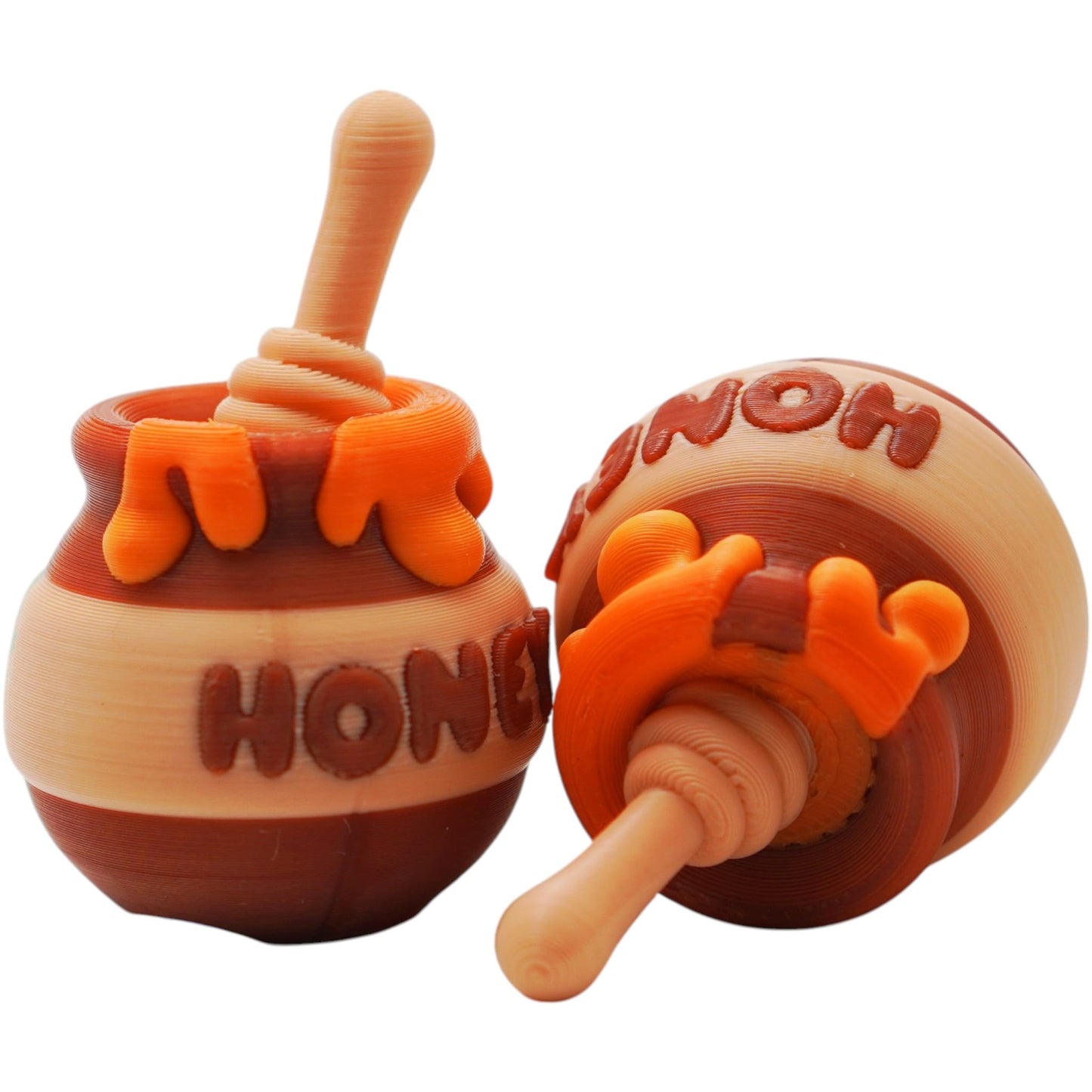 Cute Honey Bee Figurine with Honey Pot – Articulated Posable Desk Buddy & Fidget Toy for Teens & Adults – Print-in-Place, No Supports Needed – 3D Printed in Canada