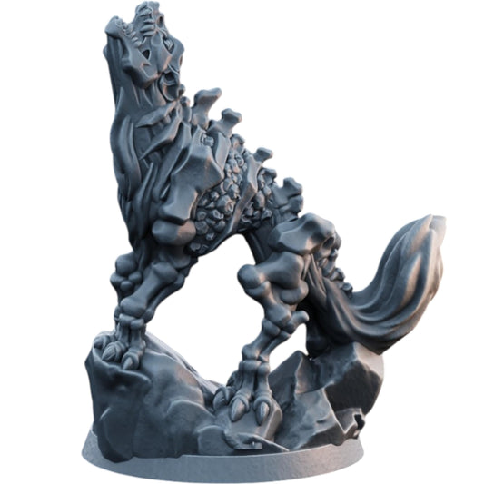 Dread Wolf Howling Undead Beast Miniature for Tabletop RPGs, Painting & Wargaming – Detailed Resin Fantasy Monster – 3D Printed in Canada