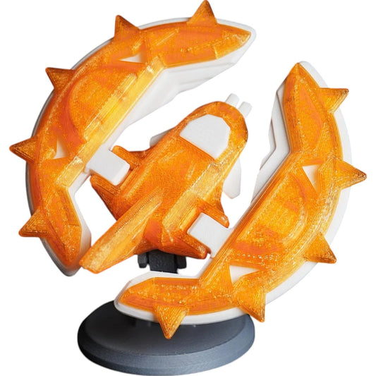 Solar Warden – 6-Part DIY Spaceship Model Kit with Stand Included, Snap-Fit Sci-Fi Display Build – 3D Printed in Canada