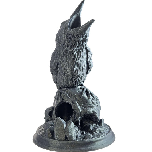 Raven’s Feast Dice Tower for Tabletop RPGs, DND, Pathfinder, Dice Games – Fantasy Bird Sculpture Dice Roller – 3D Printed in Canada