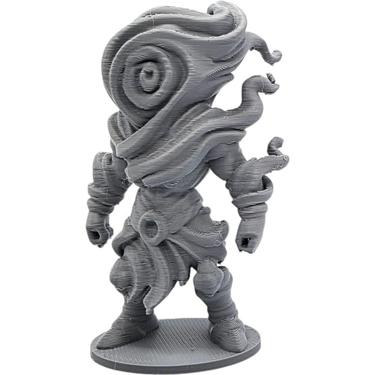 Tornado Elemental Figurine – Whirlwind Storm Elemental Boss Miniature for RPG Battles – Paintable Air Creature – 3D Printed in Canada