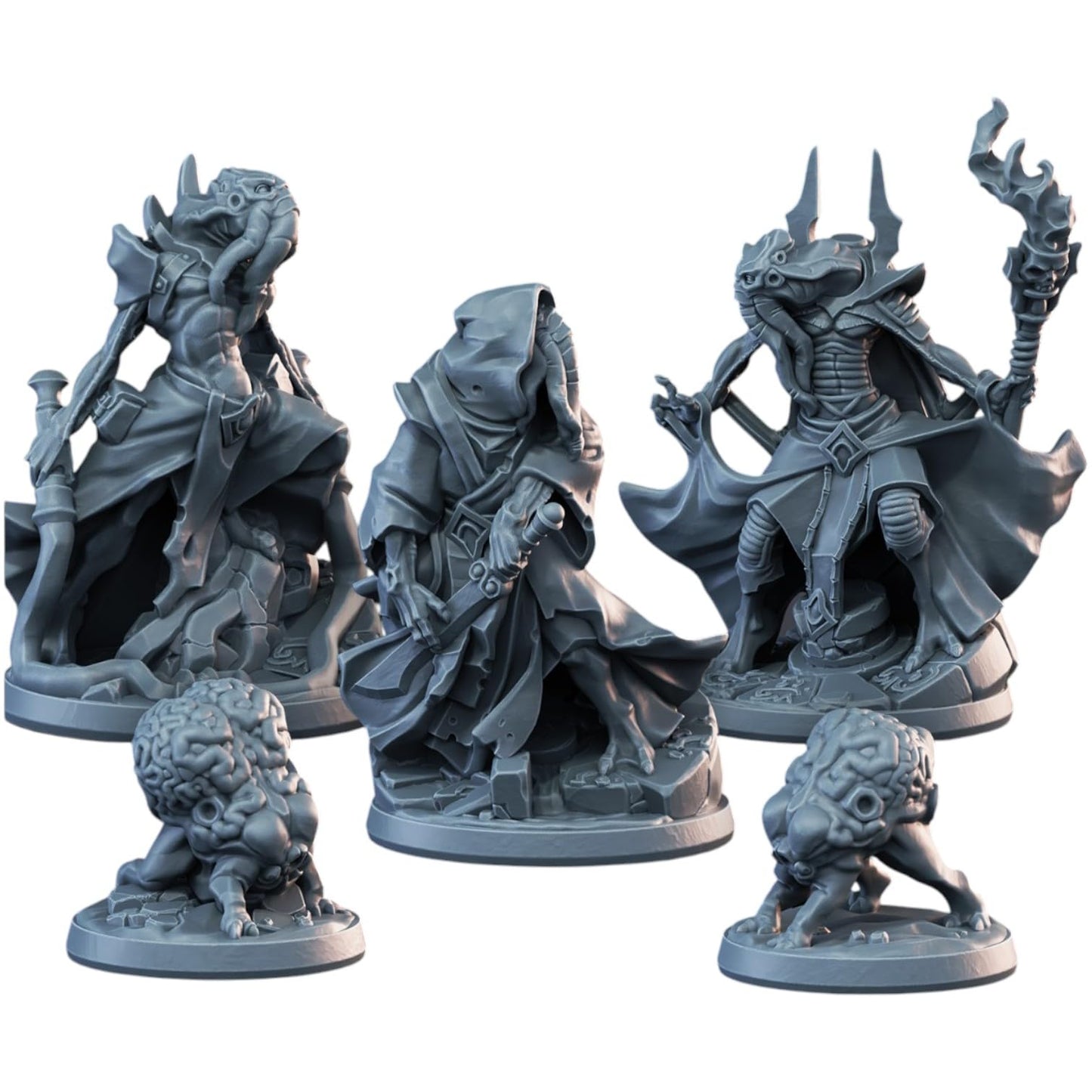 Eldritch Horrors Miniature Set – Lovecraftian Monsters & Cultists for Fantasy RPGs, Tabletop Wargaming, and Painting – Detailed Resin Figures – 3D Printed in Canada