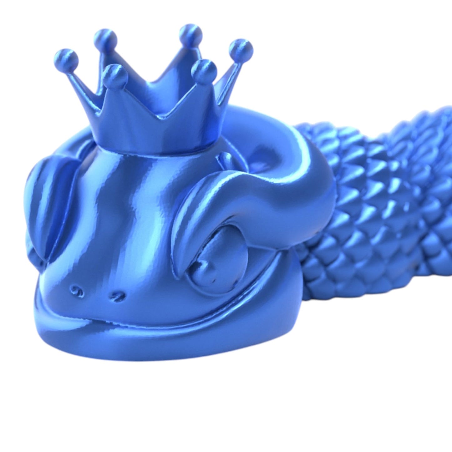 Articulated Snake Fidget Figurine – Textured Posable Serpent for Desk Display, Stress Relief & DIY Painting – 3D Printed in Canada