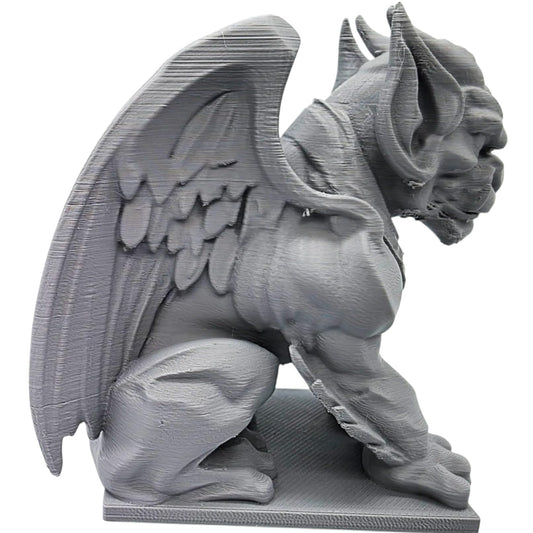 Sentinel Gargoyle Statue – Fierce Winged Guardian Figurine for Desk, Shelf or Altar Display – Gothic Mythical Creature for Fantasy Decor, Gaming & Collectibles – 3D Printed in Canada