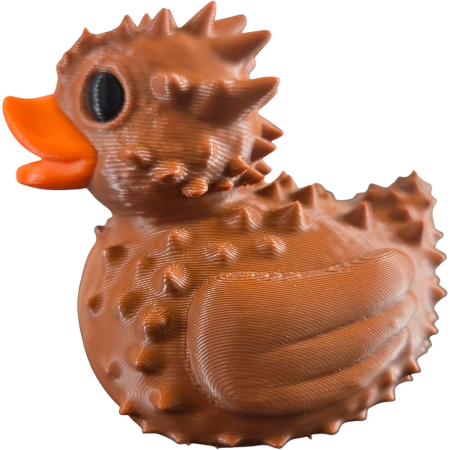 Horned Lizard Duck Figurine – Duck-Lizard Hybrid – Funny Spiky Animal Mash‑Up Collectible – Quirky Reptile Duck Gift or Desk Decor for Teens & Adults – 3D Printed in Canada