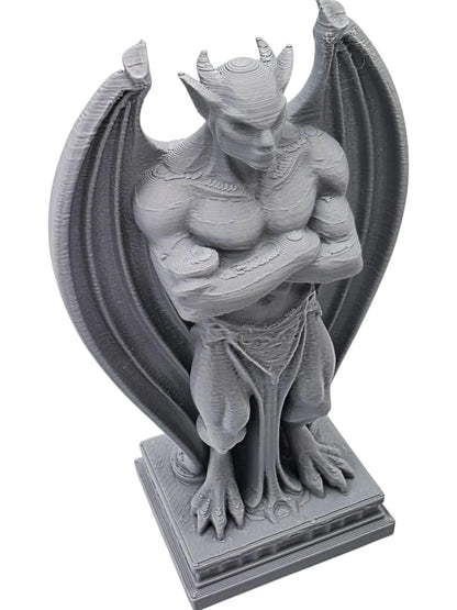 Mythic Gargoyle Defender Figurine – Gothic Fantasy Winged Statue for Shelf or Desk Display – Fierce Medieval Creature Decor – 3D Printed in Canada