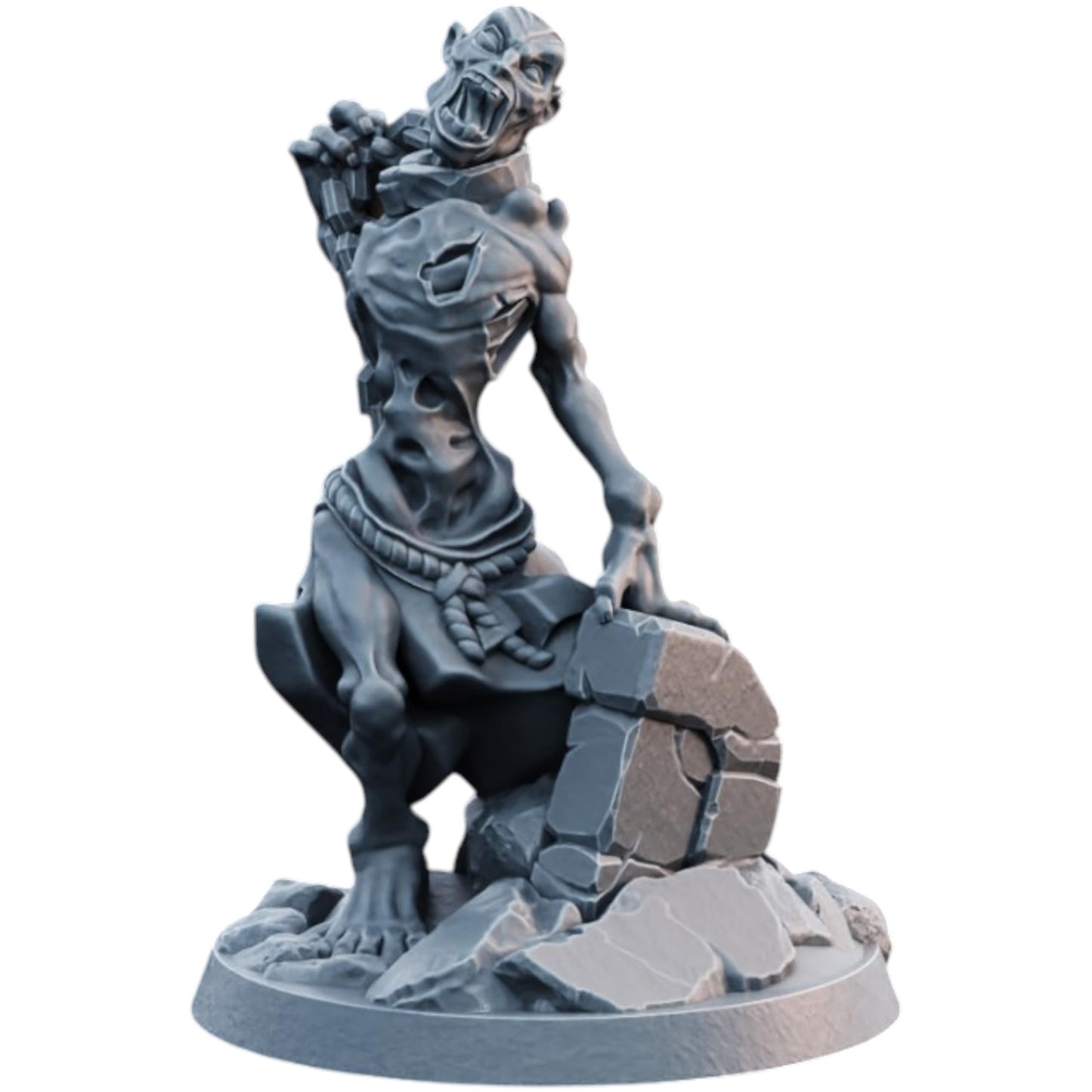 Emaciated Undead Zombie Miniature for Tabletop RPGs, Painting & Wargaming – High-Detail Resin Fantasy Figure for Hobbyists & Collectors – 3D Printed in Canada