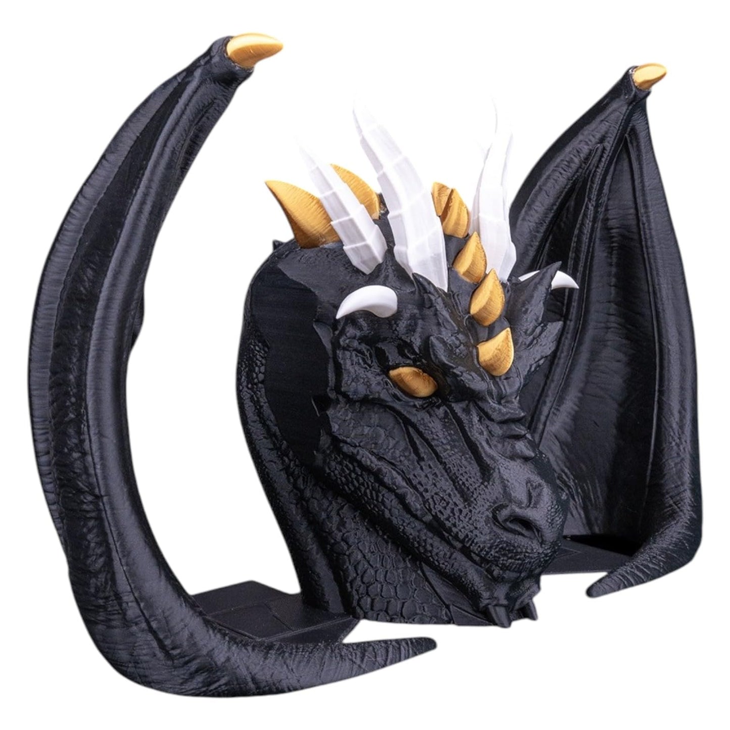 End of The Hoard Bookend Dragon Bookend – Gothic Shelf Holder – Creepy Halloween Home Décor – 3D Printed in Canada