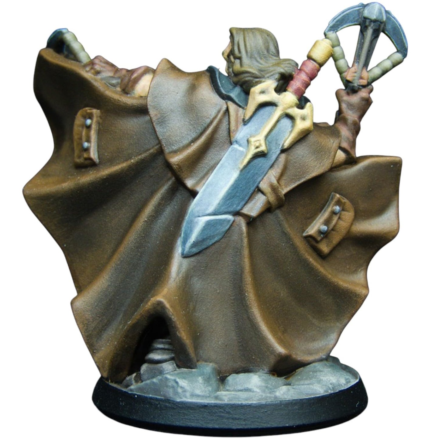 Crossbow Wielding Male Miniature – Dual Crossbows – Unpainted 3D Printed Figure for Fantasy Tabletop RPGs – Heroic Adventurer Pose