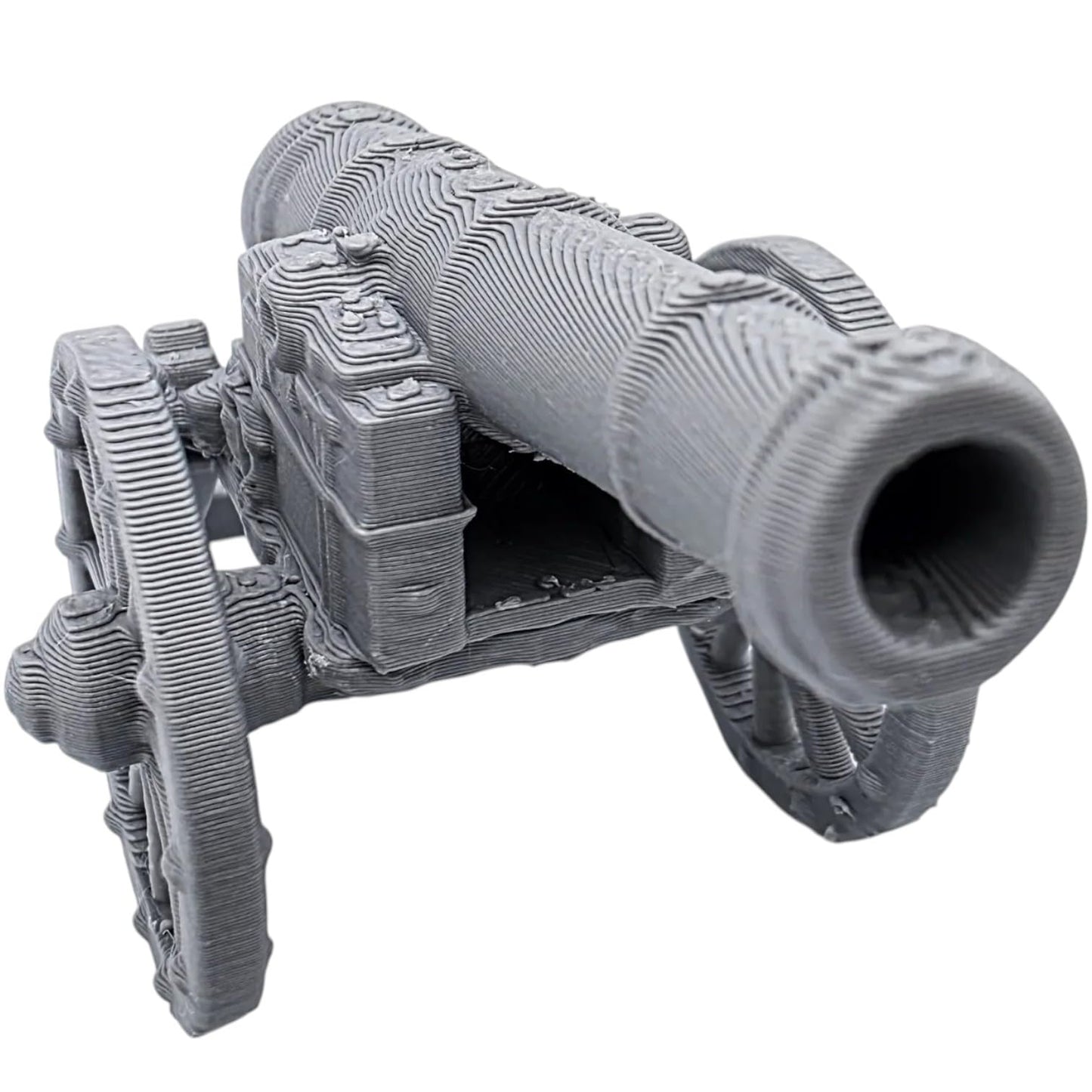 Cannon Miniature – Historical Artillery Figurine for Dioramas, Tabletop War Games, or Display – Classic Wheeled Cannon Prop – 3D Printed in Canada