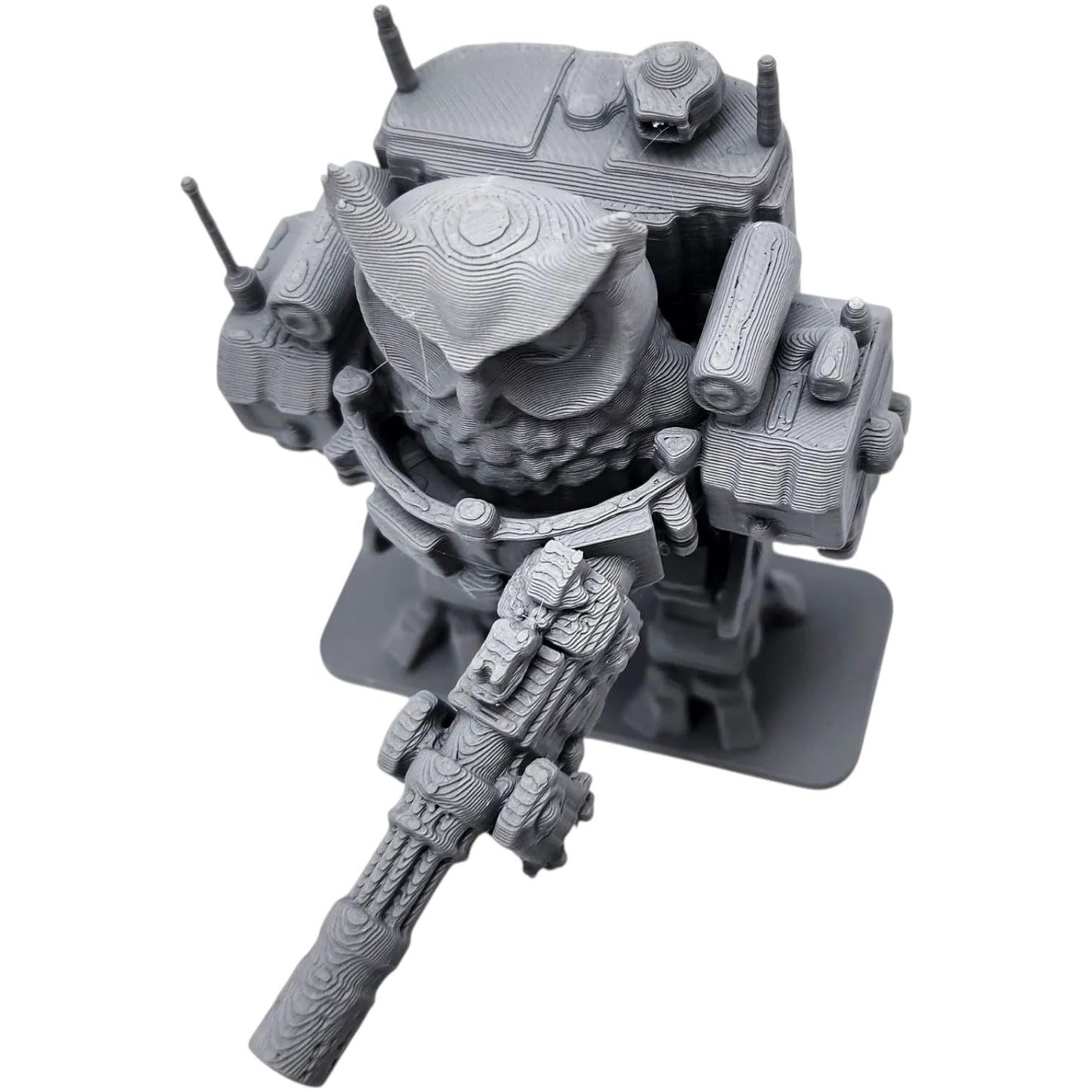 Owl Mechwarrior Figurine – 3D Printed Armored Owl Robot Statue for Sci-Fi Shelf Display, Tabletop Games, or Collector Gifts – 3D Printed in Canada