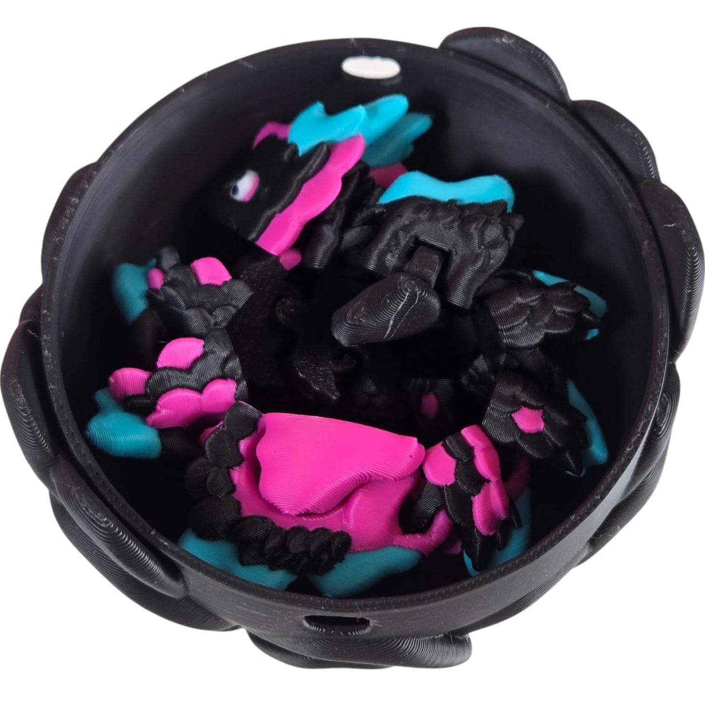 Kaida Dragon Figurine with Egg Container – Fantasy Creature Collectible Sculpture for Desk, Shelf or Gift Display – 3D Printed in Canada