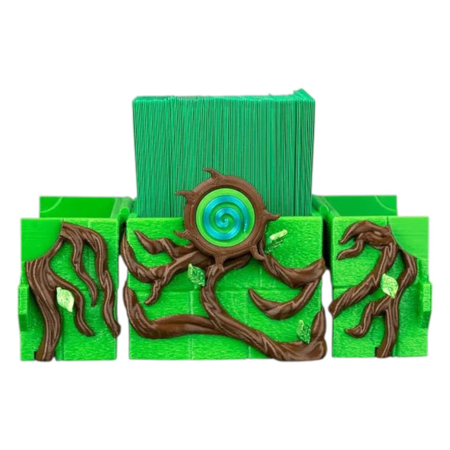 Box of the Grove Deck Box – Enchanted Forest Trading Card Storage Case with Branch Design – Fits 100+ Cards – Decorative Card Holder for Fantasy & Battle Decks – 3D Printed in Canada