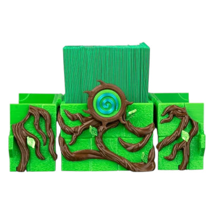 Box of the Grove Deck Box – Enchanted Forest Trading Card Storage Case with Branch Design – Fits 100+ Cards – Decorative Card Holder for Fantasy & Battle Decks – 3D Printed in Canada