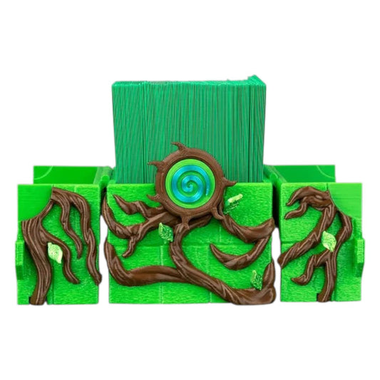 Box of the Grove Deck Box – Enchanted Forest Trading Card Storage Case with Branch Design – Fits 100+ Cards – Decorative Card Holder for Fantasy & Battle Decks – 3D Printed in Canada