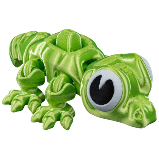 Articulated Crocodile Fidget Toy – Flexible Lizard Stress Relief Desk Pet for Teens and Adults – Bright Green Reptile Collectible Figure – 3D Printed in Canada