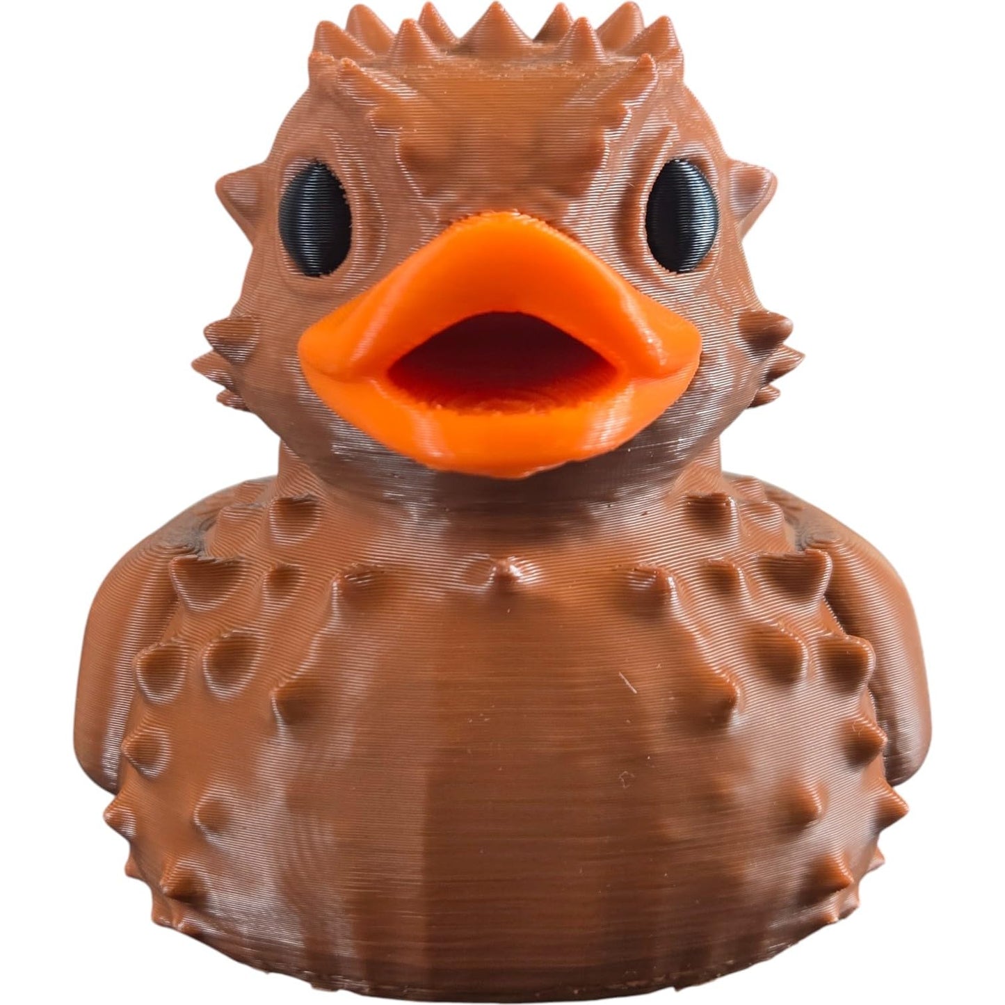 Horned Lizard Duck Figurine – Duck-Lizard Hybrid – Funny Spiky Animal Mash‑Up Collectible – Quirky Reptile Duck Gift or Desk Decor for Teens & Adults – 3D Printed in Canada