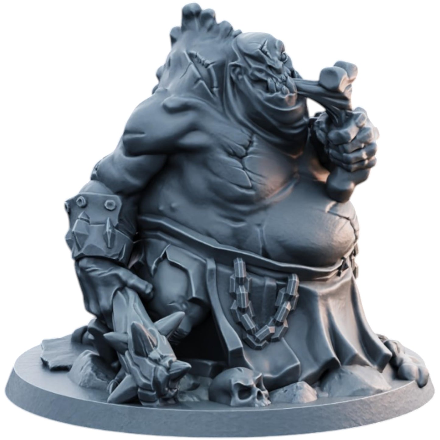 Flesh Eater Undead Ogre Miniature for Tabletop RPGs, Painting & Wargaming – Highly Detailed Resin Fantasy Monster – 3D Printed in Canada