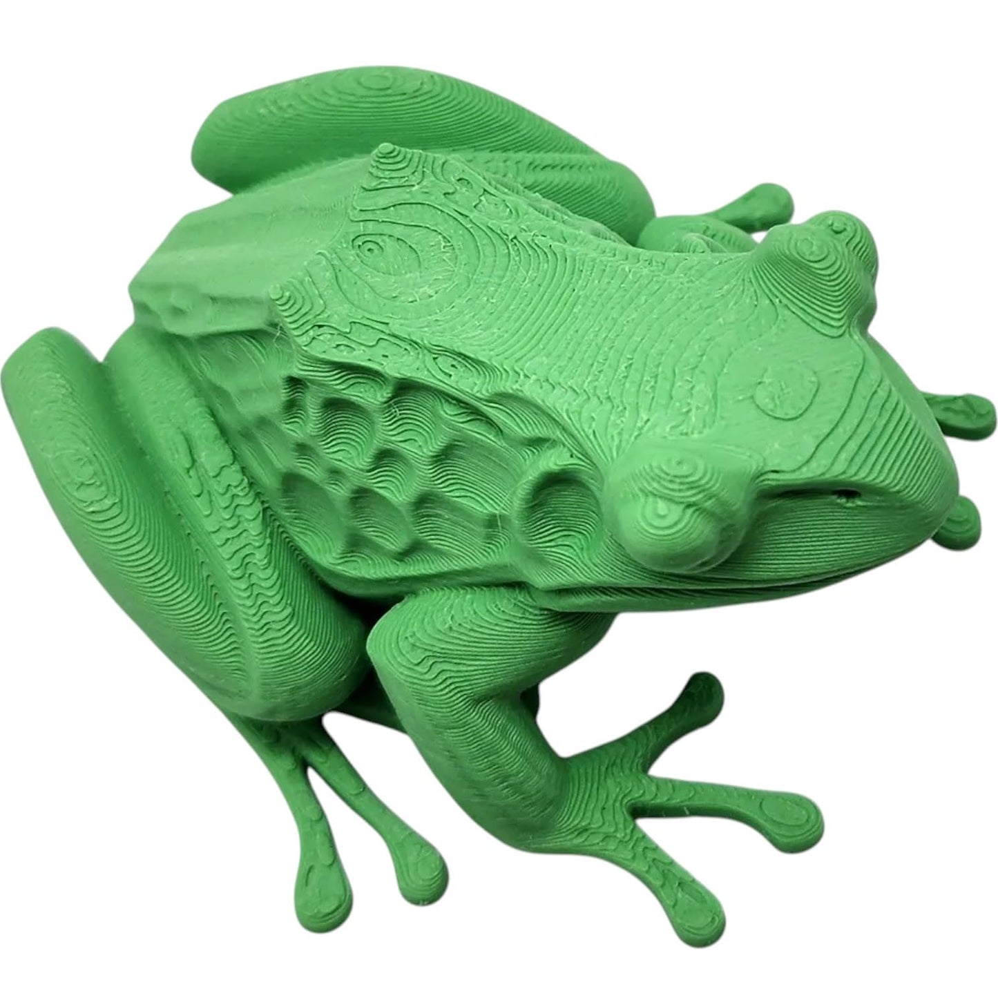 Realistic Frog Figurine – Highly Detailed 3D Printed Green Amphibian Model for Garden, Terrarium, or Nature Décor – 3D Printed in Canada
