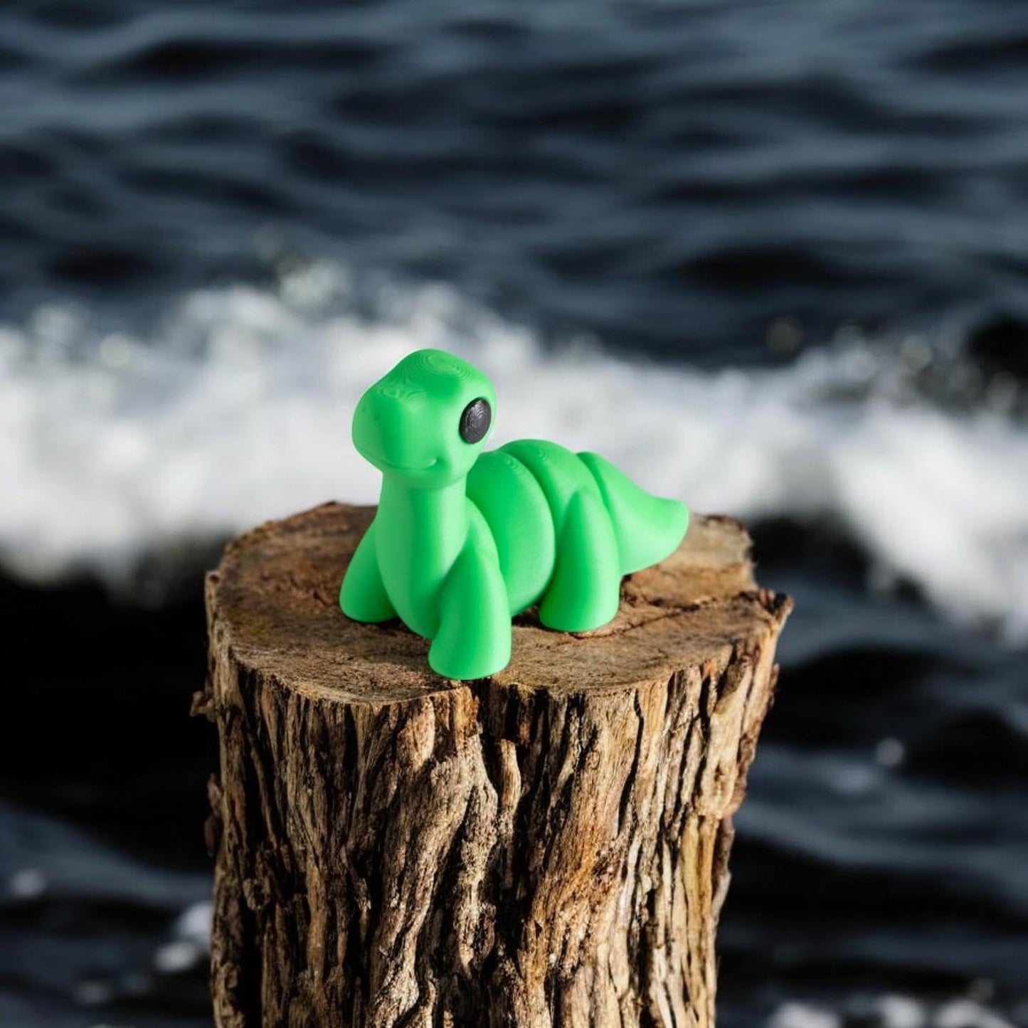Baby Brontosaurus Figurines – Pack of 5 Mini Articulated Dinosaur Desk Pets with Wiggly Bodies – Cute Collectible Fidgets for Teens & Adults – 3D Printed in Canada