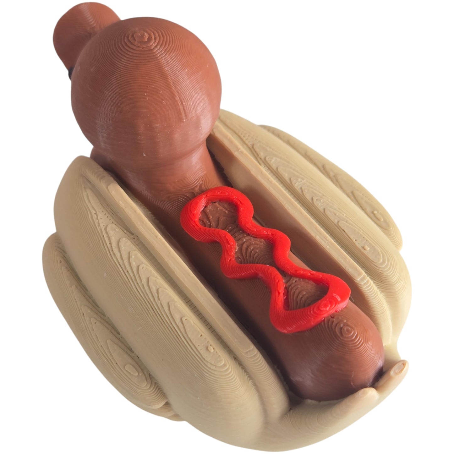 Hot Dog Duck Figurine – Funny Desktop Collectible Decor for Office, Shelf, or Gift – Novelty Animal Sculpture for Teens & Adults – 3D Printed in Canada