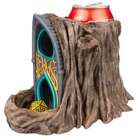 Verdant Sanctuary Dice Tower & Can Holder – Elven Tree Dice Roller for DND, RPG, Fantasy Game Night, Tabletop Décor, Dungeons and Dragons Accessories – 3D Printed in Canada
