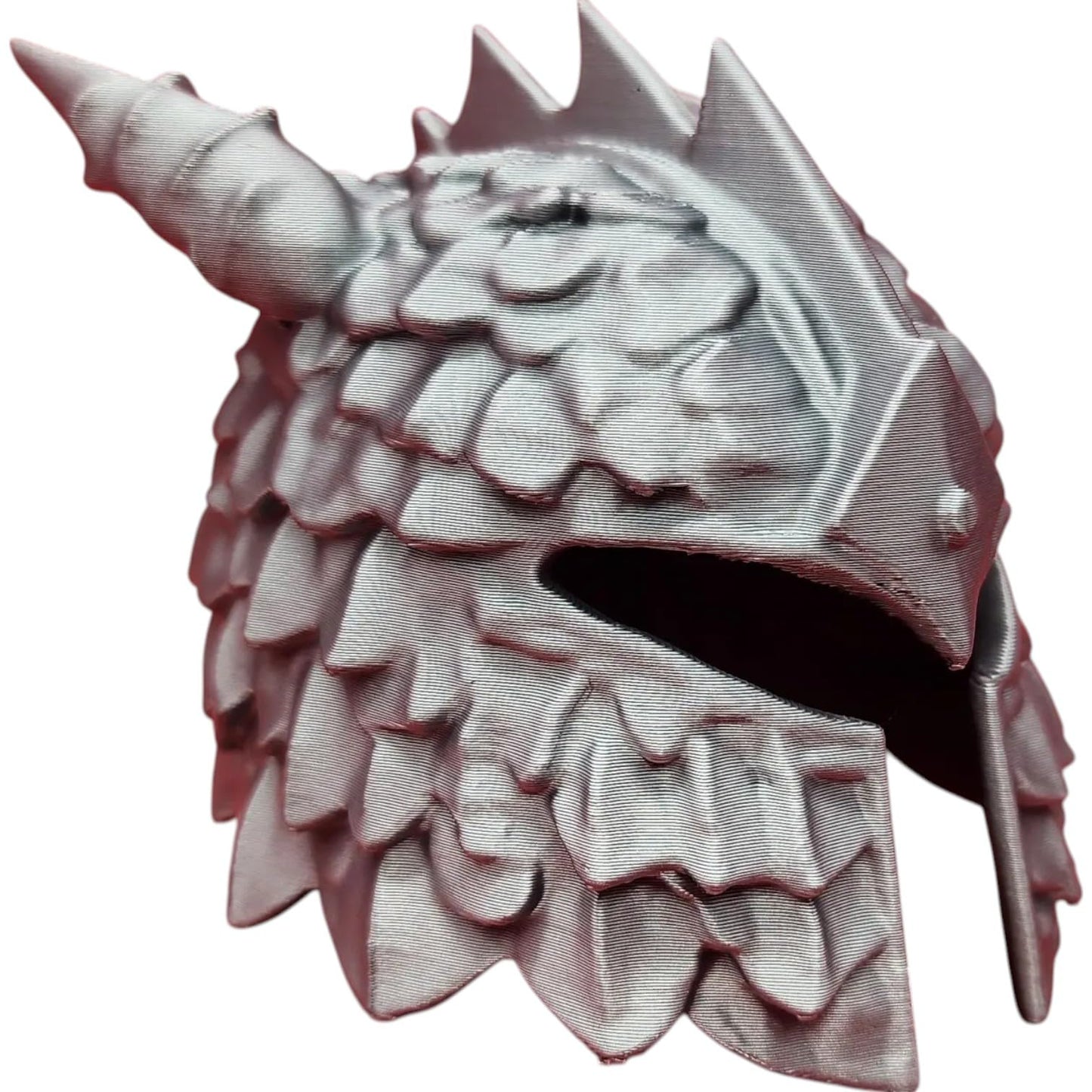 Dragon Scale Warrior Helmet – Spiked Fantasy Armor Prop for RPG Dioramas, Dungeon Terrain & Shelf Display – 3D Printed in Canada