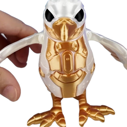 B1-RD “SkyRanger” Mech Falcon Figurine – Articulated Cyber Bird Collectible with Movable Wings – Fidget Desk Toy for Teens & Adults – 3D Printed in Canada
