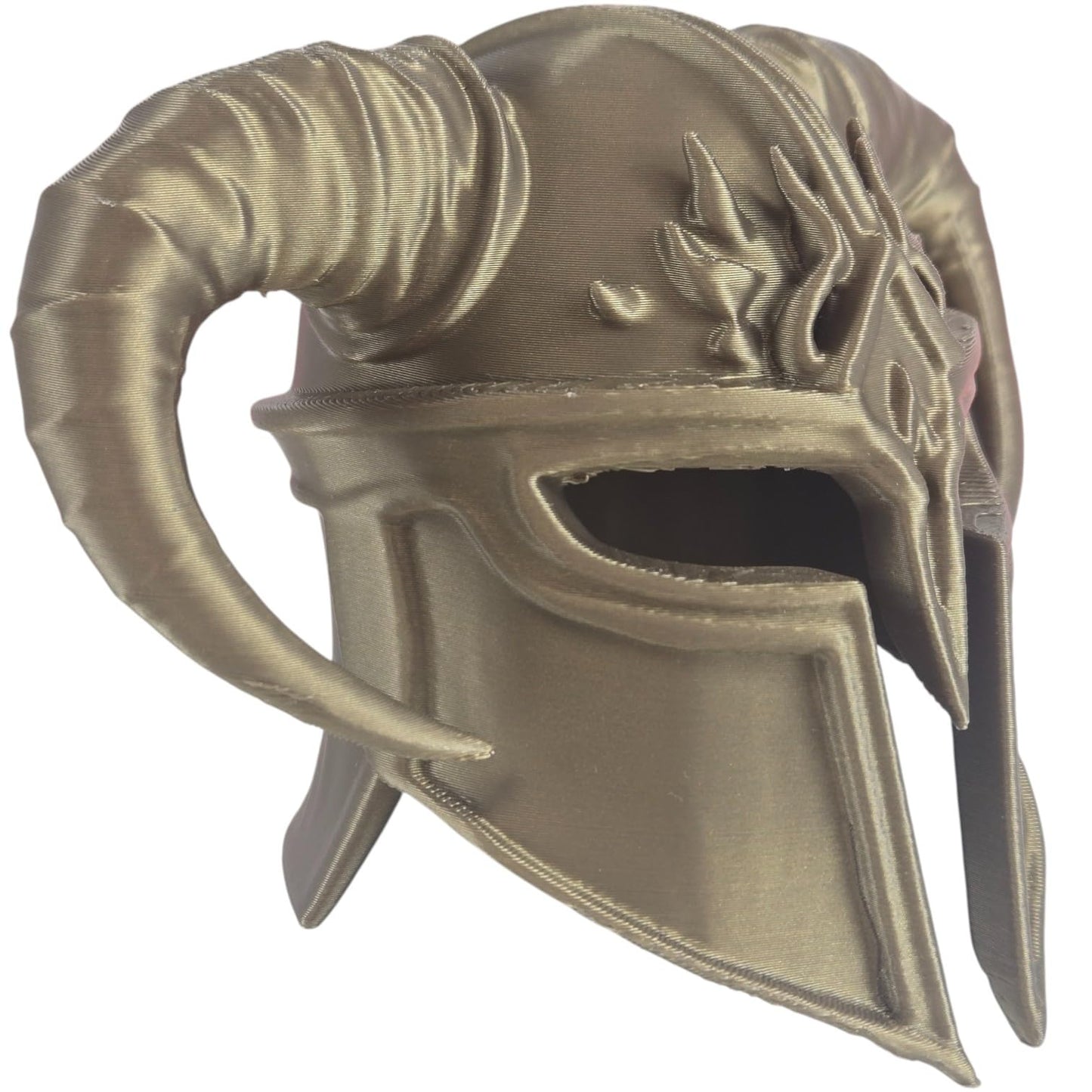 Horned Warrior Helmet – Fantasy Viking-Style Armor Prop for RPG Displays, Cosplay Dioramas & Gothic Shelf Decor – 3D Printed in Canada