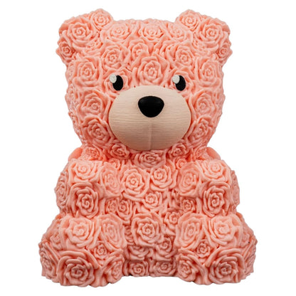 Floral Bear Figurine – Rose-Covered Decorative Gift Bear – Romantic Keepsake – 3D Printed in Canada