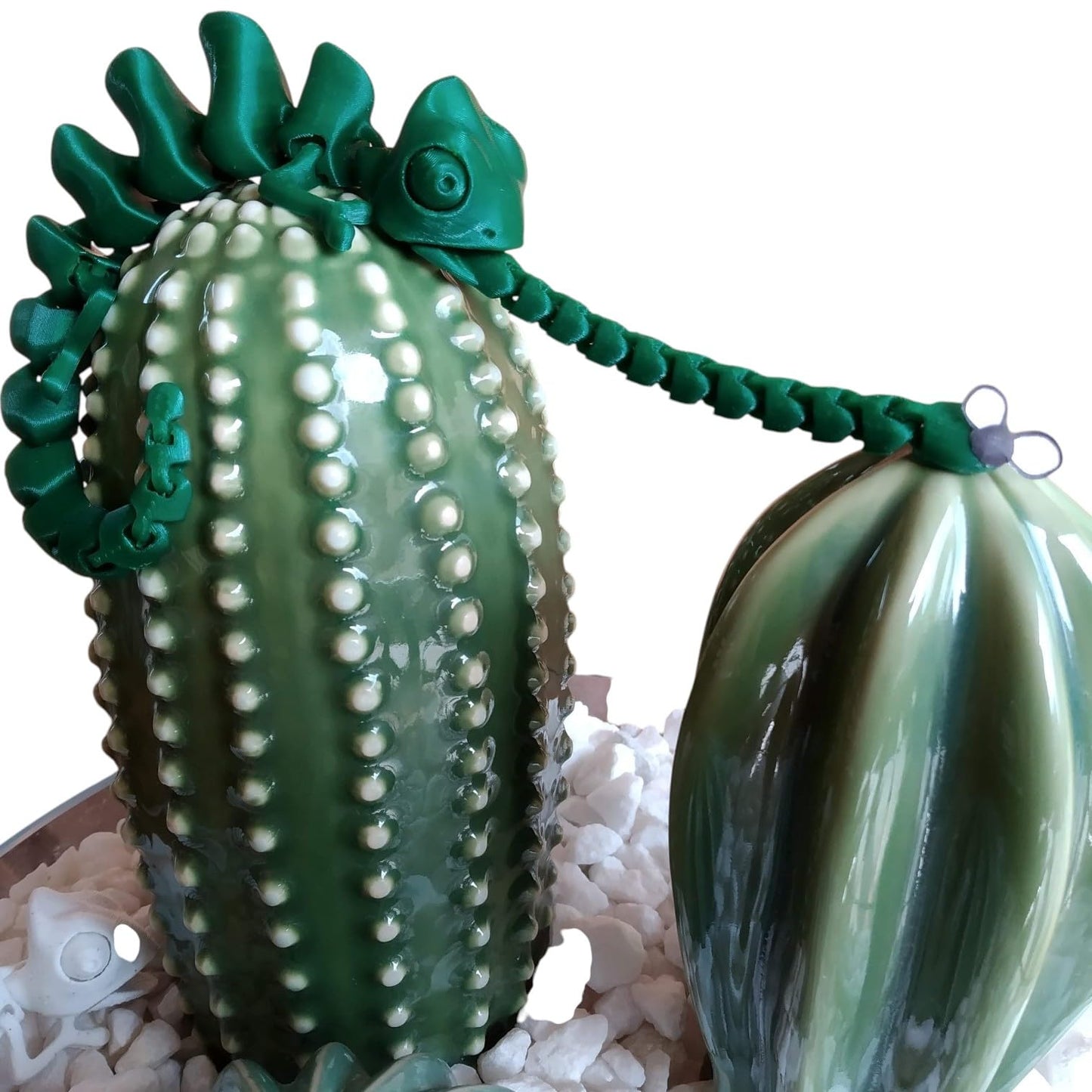 Articulated Chameleon Fidget Figurine – Movable Reptile Toy for DIY Painting, Desk Display or Stress Relief – 3D Printed in Canada