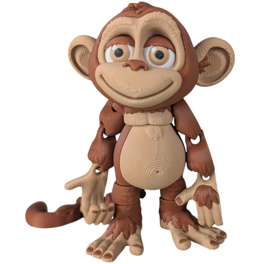Articulated Monkey Figurine – Playful Desk Fidget for Teens & Adults – Stress Relief & Collectible – 3D Printed in Canada