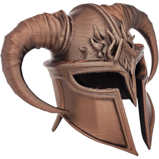 Horned Warrior Helmet – Fantasy Viking-Style Armor Prop for RPG Displays, Cosplay Dioramas & Gothic Shelf Decor – 3D Printed in Canada