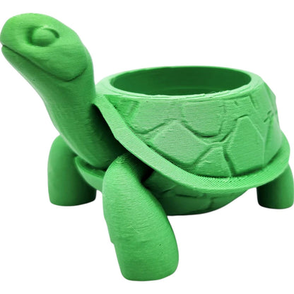Tortoise Succulent Planter with Upward-Facing Design – 3D Printed Turtle-Shaped Mini Pot for Cactus, Herbs, or Desk Plants – 3D Printed in Canada